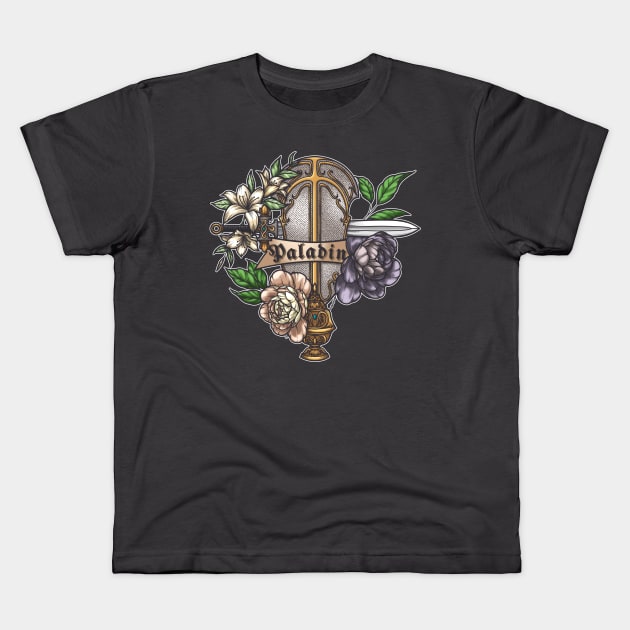 Paladin Class - D&D Class Art for players of DnD tabletop or video games Kids T-Shirt by SamInJapan